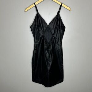 Shane Justin Faux leather cut out mini dress